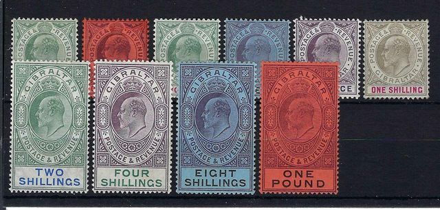 Image of Gibraltar SG 46/55 UMM British Commonwealth Stamp